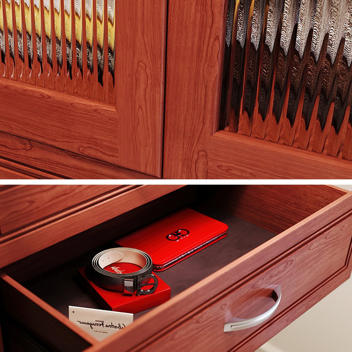 Solid Wood Closet Organizer with 4 Drawers and Doors Modern - John Louis Home - Closet Organizers